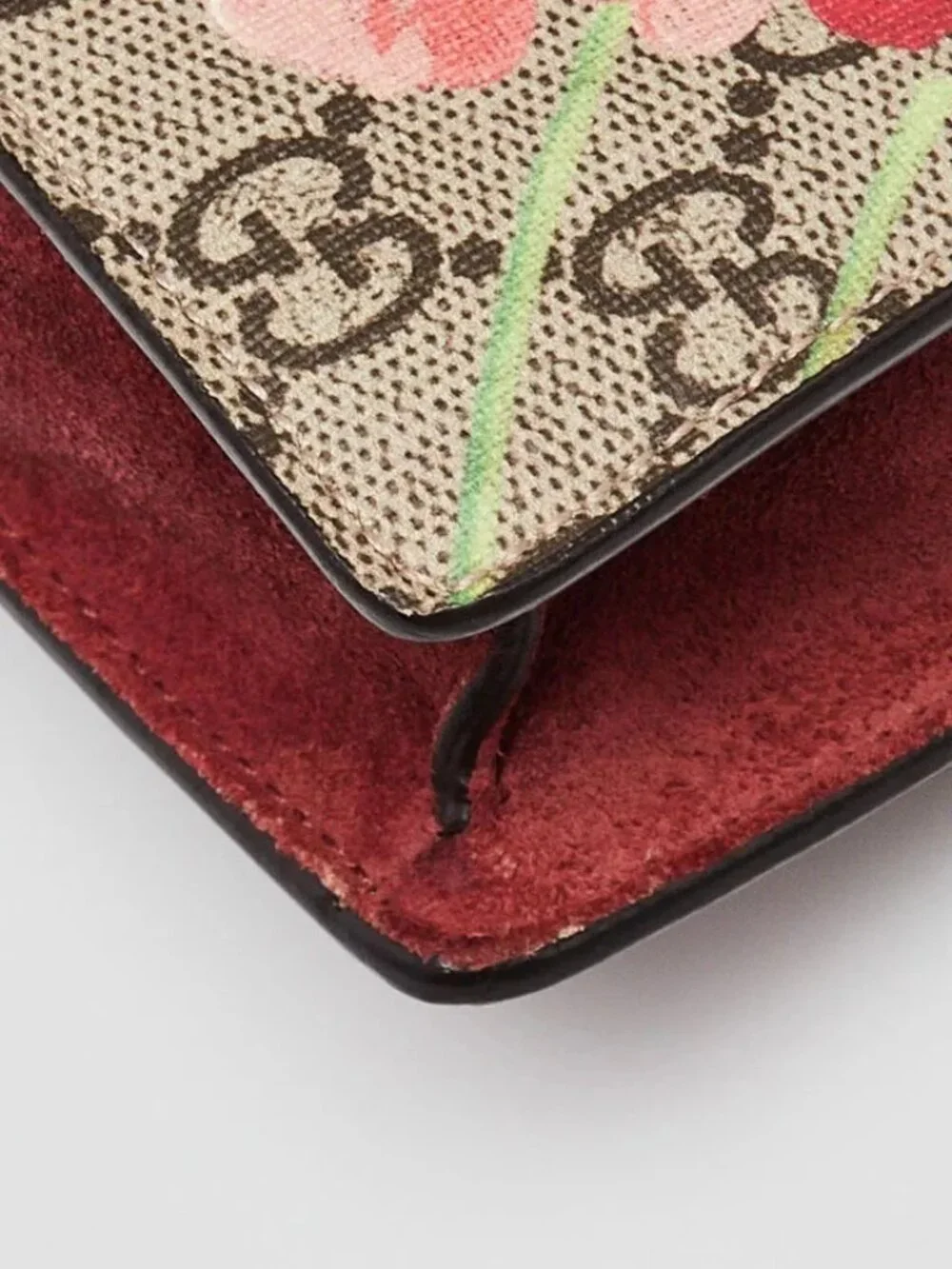 Gucci Beige/Pink GG Blooms Coated Canvas Super Mini Dionysus Shoulder Bag